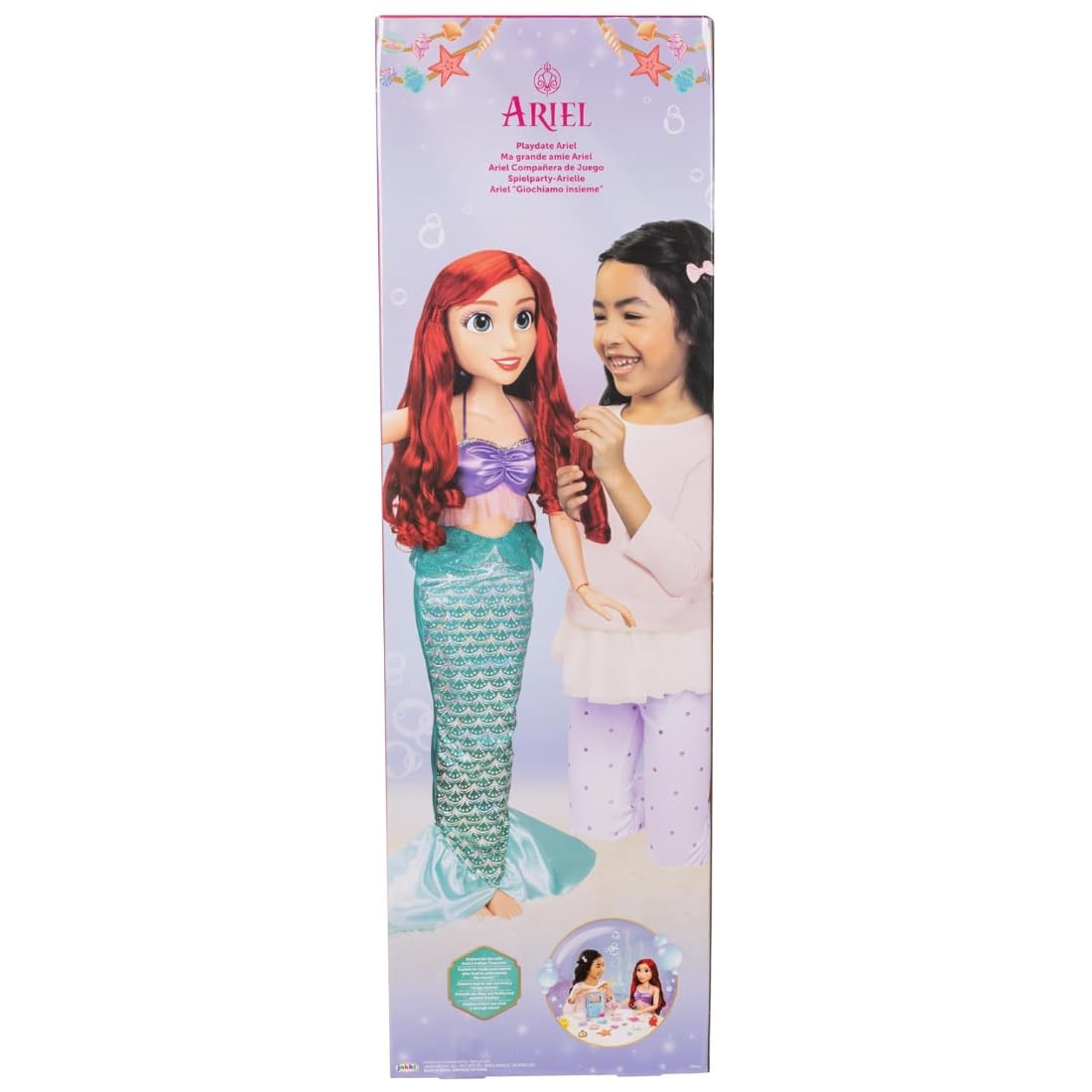 Disney Princess Ariel Playdate Doll by Jakks Pacific - 32-Inch Tall | Fully Poseable | Includes Accessories 8
