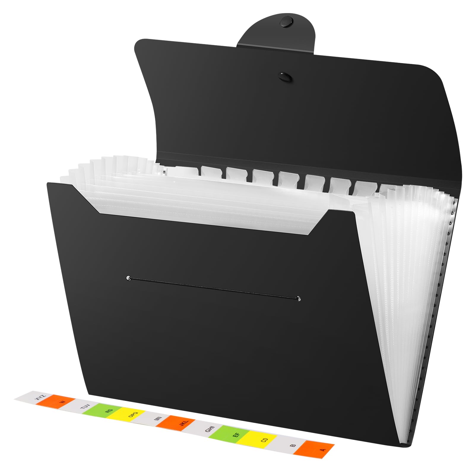 Diboniur A4 Expanding File Organiser - 13 Pockets, Black PP Material | Holds 500 Sheets 1