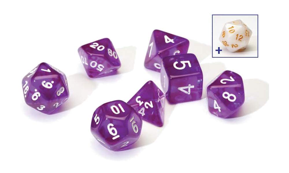 Sirius Dice Translucent Purple Poly Set