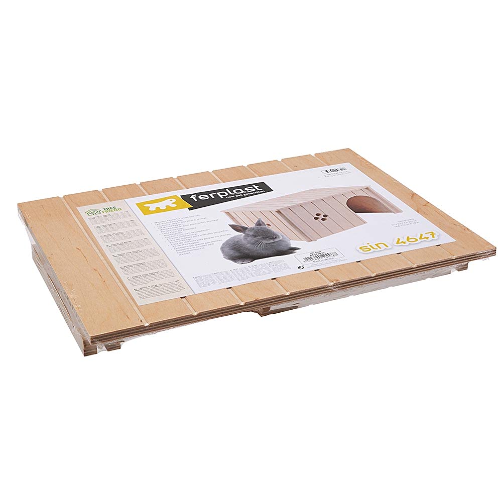 Ferplast Wooden Small Animal House SIN 4647 | Tool-Free Assembly | FSC-Certified Wood | 37 x 27.7 x 20 cm 4