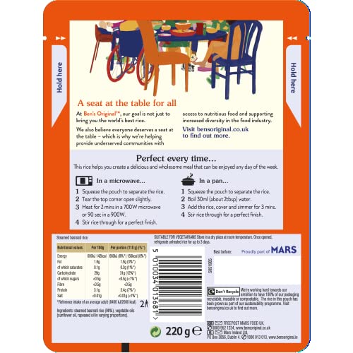 Ben's Original Basmati Microwave Rice, 220g 7