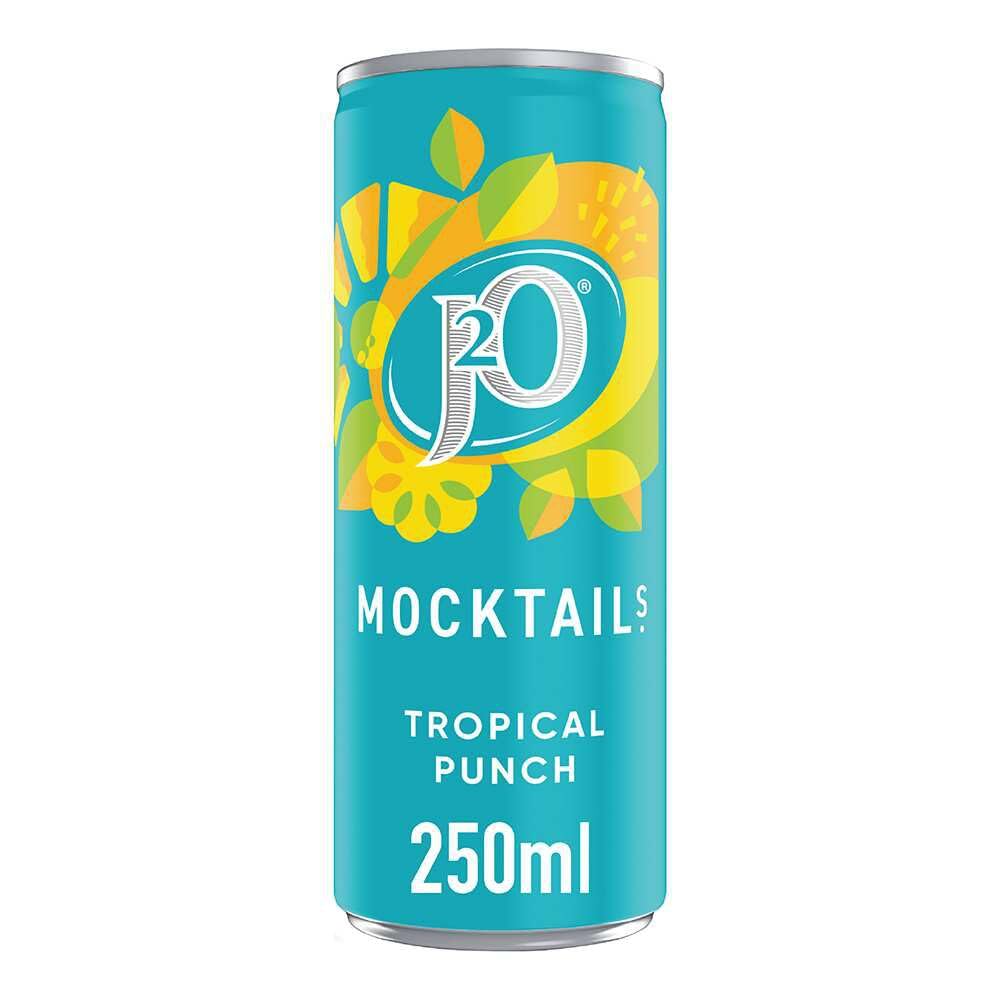 J2O Mocktail Tropical Punch - Low Calorie Fizzy Fruit Drink, 264.67g