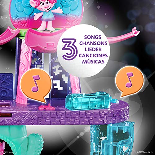 Trolls World Tour Blooming Pod Stage Musical Toy - Interactive Playset with Poppy Figure for Kids 4+ (E7721)