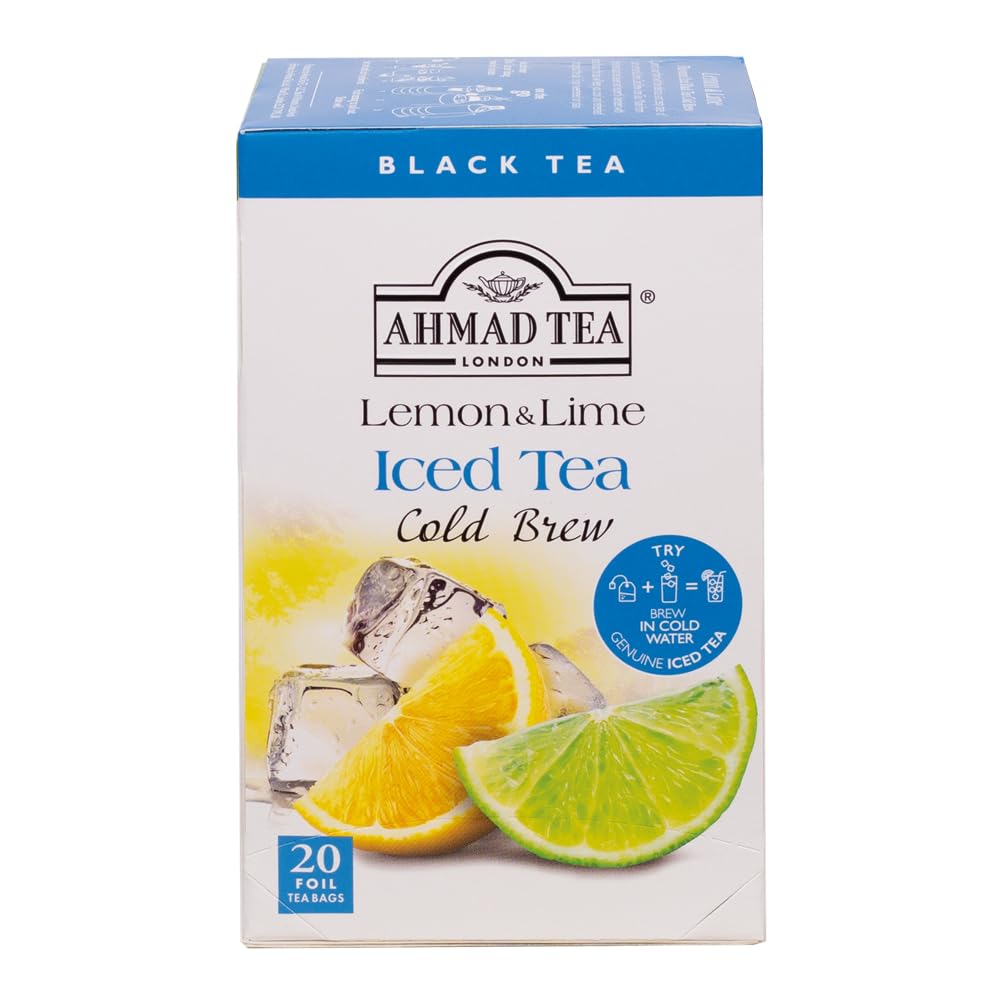 Ahmad Tea Lemon & Lime Cold Brew Black Tea - 20 Teabag Sachets