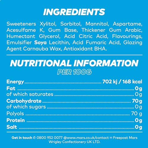 Extra Blueberry Flavour Sugar Free Chewing Gum - 30 Packs (10 Pieces Each) 10