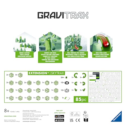 Ravensburger GraviTrax BASE Extension Skytrax - Marble Run Building Set for Ages 8+ 8