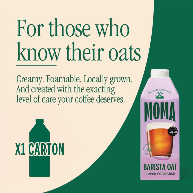 MOMA Barista Oat Drink - 750ml - Plant-Based, Vegan, No Added Sugar