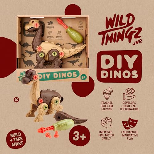 Wild Thingz DIY Dino Brachiosaurus Build & Take Apart Model Kit