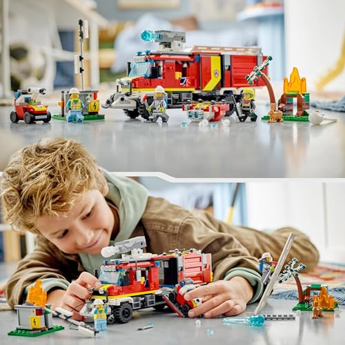LEGO City Fire Command Unit Set - Ultramodern Fire Engine with Drones, 502-Piece Rescue Playset for Ages 7+ 11