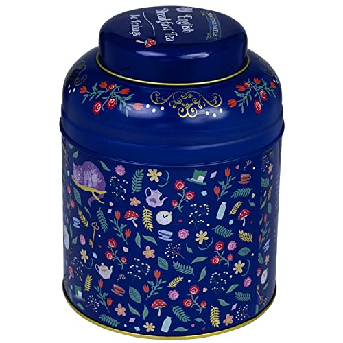 New English Teas Midnight Alice in Wonderland Tea Caddy with 80 English Breakfast Teabags 9