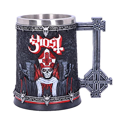 Nemesis Now B4847P9 Lizenzierter Ghost Papa Emeritus III Summons Red Humpen, Harz m. Edelstahl