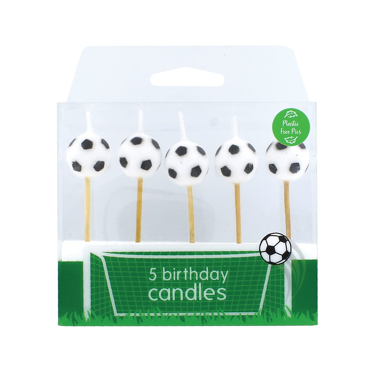 Baked with Love - Football Cake Candles Cupcake Decorations Pack of 5 7