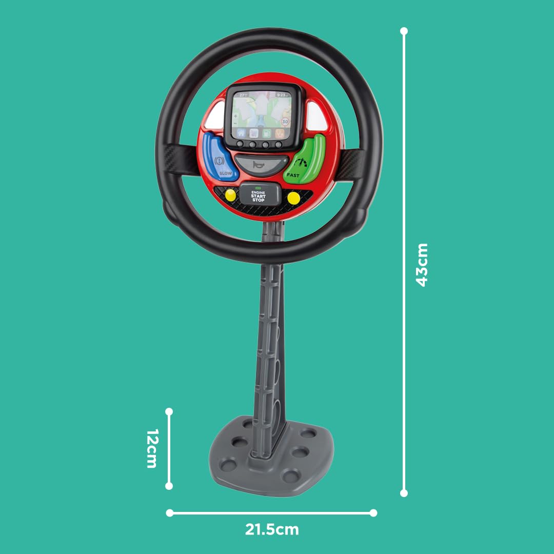 Casdon GPS Steering Wheel - Interactive Driving Toy for Kids 3+ with Spoken Commands & Realistic Sounds 3