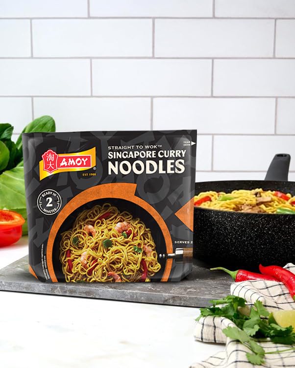 Amoy Straight to Wok Singapore Curry Noodles 2 x 150 g