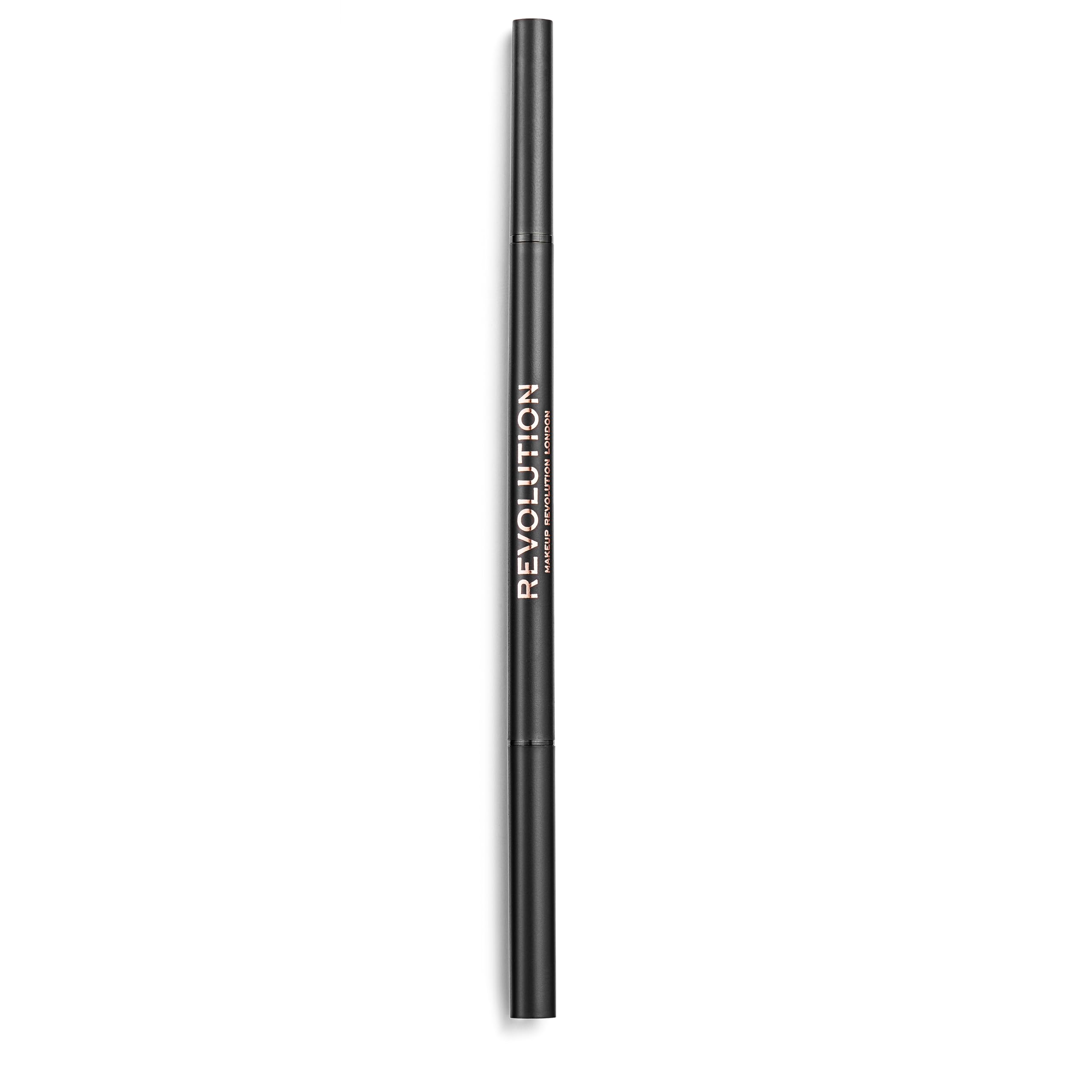 Makeup Revolution Precise Brow Pencil - Double-Ended Ultra-Fine Eyebrow Pencil with Spoolie (Dark Brown)