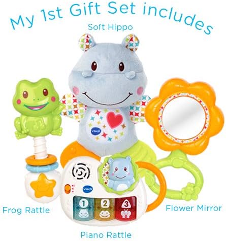 VTech My First Gift Set - Baby Sensory Toys with Light-Up Piano, Rattle & Teether for 0-2 Years 5