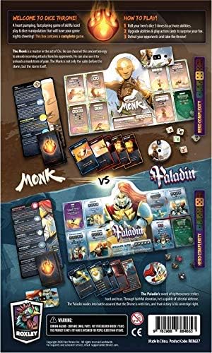 Roxley Games Dice Throne S1R Box 2 Monk v Paladin Board Game Accessory 3