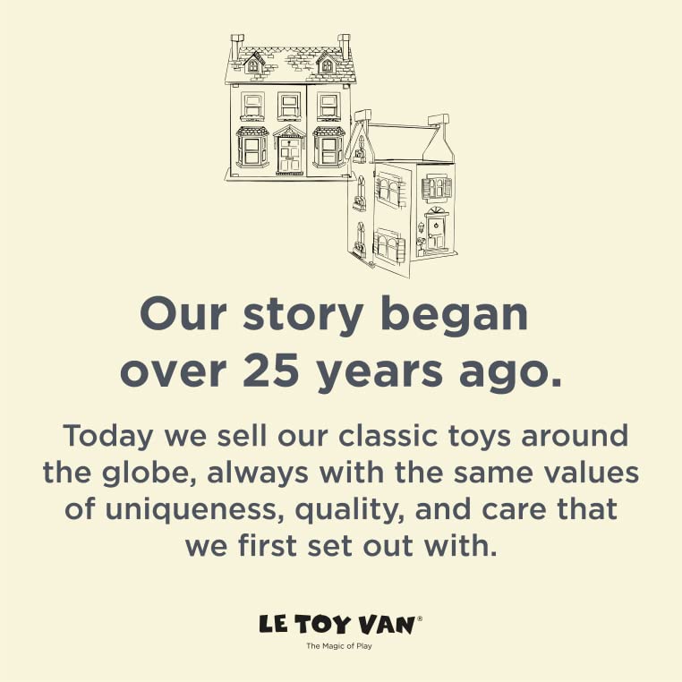 Le Toy Van Iconic Wooden London Themed Toy Car Play Set - 7 Pieces | Train Track Compatible 7