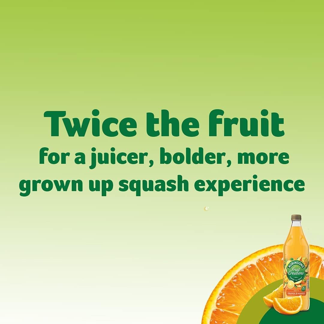 Robinsons Fruit Creations Zesty Orange & Mango Juice Drink, 1000ml 3