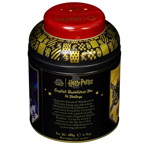 New English Teas Harry Potter Hogwarts House Crest Tea Caddy with 80 English Breakfast Teabags 8
