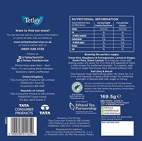 Tetley Enveloped Variety Pack 90 Tea Envelopes