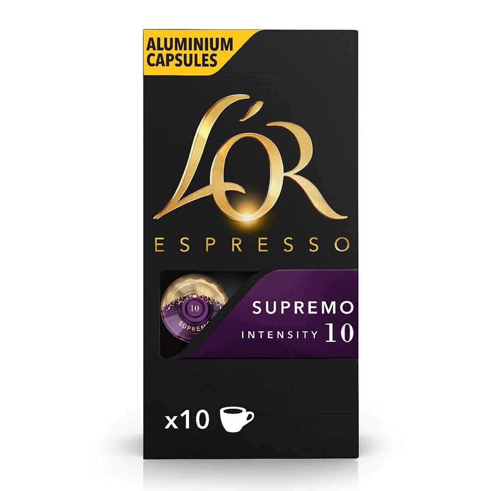 L'OR Espresso Supremo Intensity 10 - Coffee Capsules (Pack of 10)