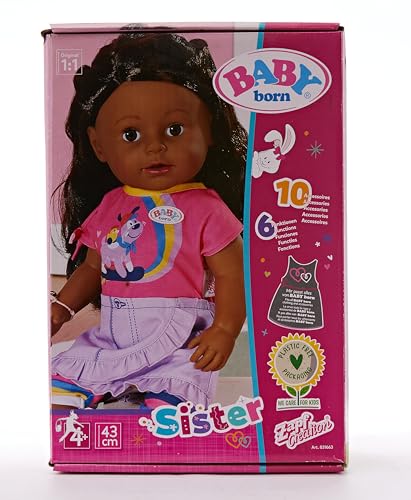 BABY born Sister 43cm Doll with Real Tears & Bath Time Play - Ages 4+ 7