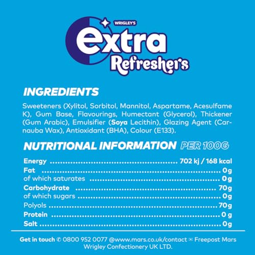Extra - Refreshers Chewing Gum Bubblemint (112 Pieces, 16 Packs) 8