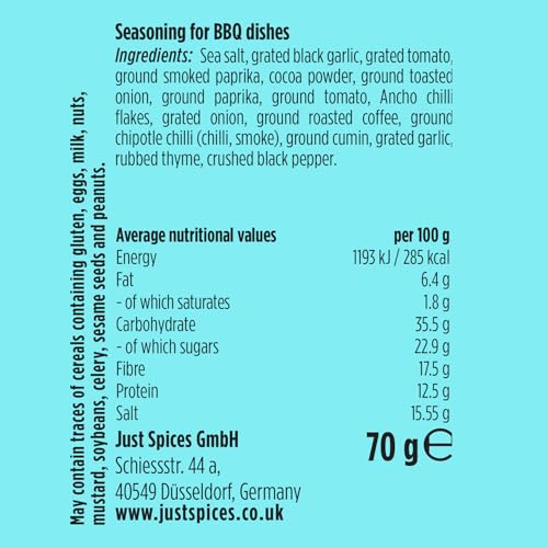 Just Spices BBQ Seasoning, 70g - Smoky Flavour for Meat, Fish & Vegetables 7