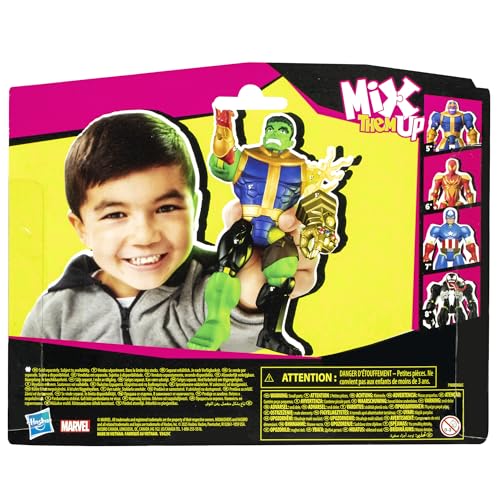 Marvel Press MixMashers Hulk Custom Deluxe Action Figure with Thanos Parts | 5-inch Scale | Ages 4+ 14