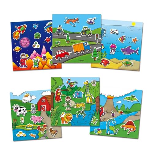 Galt First Sticker Pictures - Reusable Sticker Activity Kit with 6 Backgrounds & 100 Vinyl Stickers 7