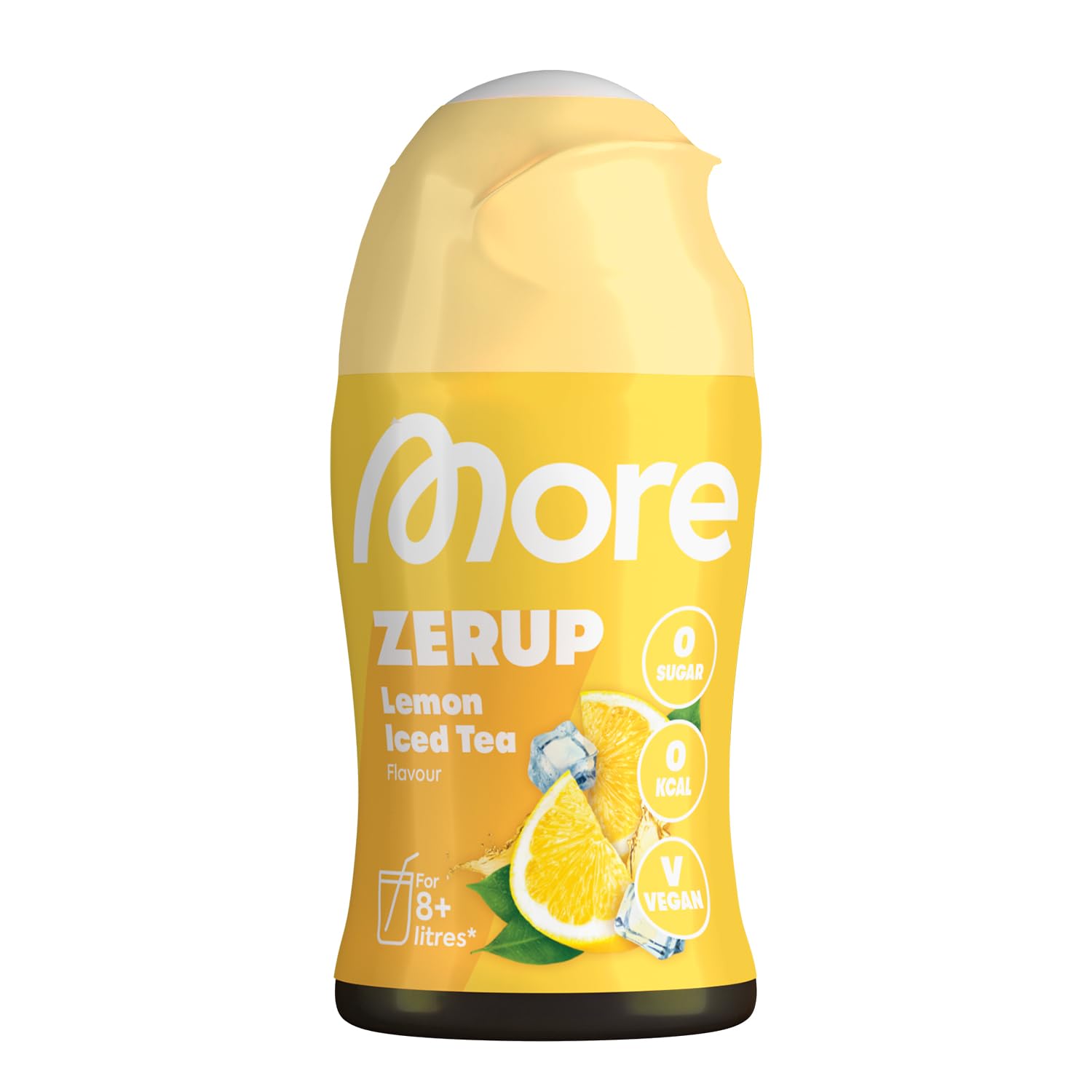 MORE Zerup Lemon Iced Tea Zero Calorie Syrup with Real Fruit Extracts, 80g
