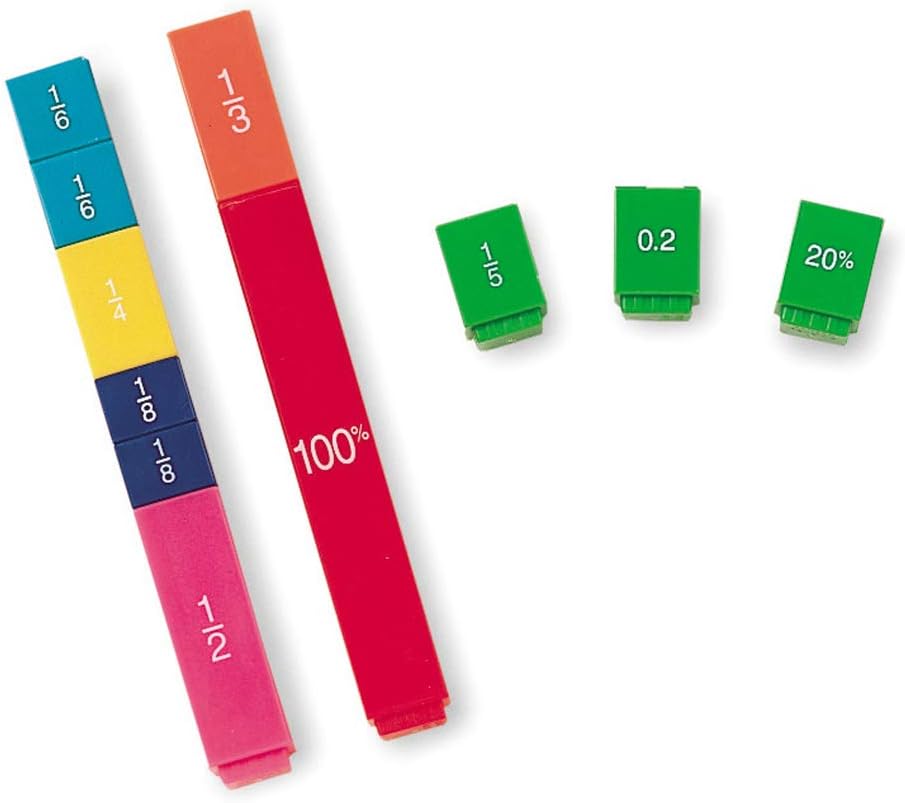 Learning Resources Fraction Tower Cubes - Educational Interlocking Math Manipulatives for Ages 6-10 5