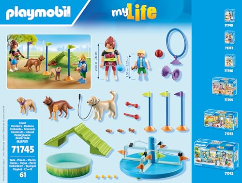 Playmobil My Life Dog Playground Playset - Interactive Dog Figures Toy for Kids 4+ 5