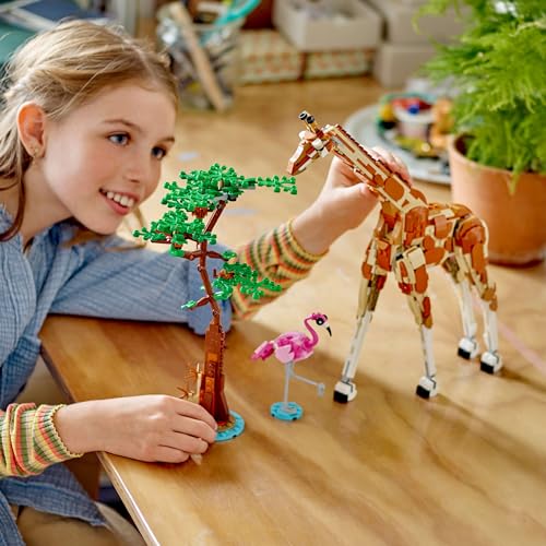 LEGO Creator 3in1 Wild Safari Animals - Buildable Giraffe, Gazelle & Lion Playset for Kids 9+ 9