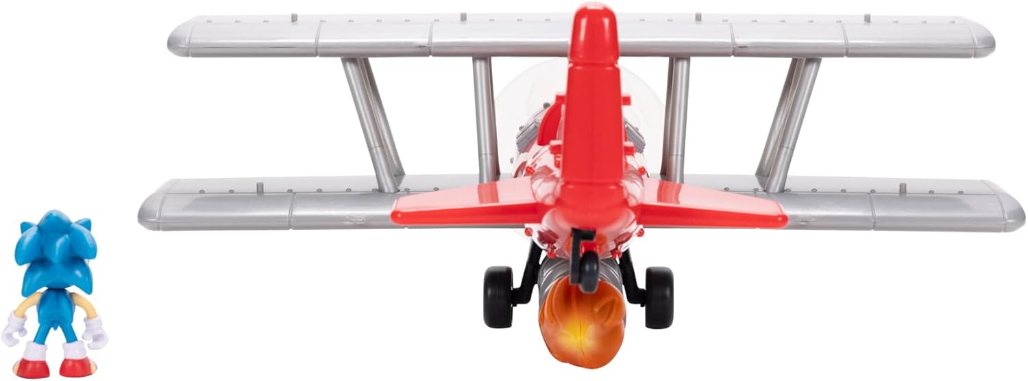 Sonic The Hedgehog Tornado Biplane Playset - Includes 6cm Sonic Figure 2