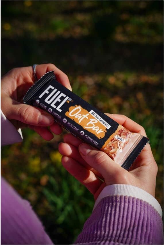 FUEL10K Salted Caramel Oat Bars, High Protein & Fibre, Vegan, 45g (Pack of 16) 4