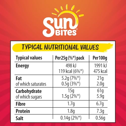 Sunbites Sun Ripened Sweet Chilli Wholegrain Crisps 6x25g Multipack 4
