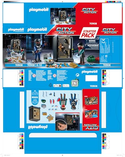 Playmobil 70908 City Action Starter Pack Bank Robbery - Police & Robber Playset for Ages 4+ 7