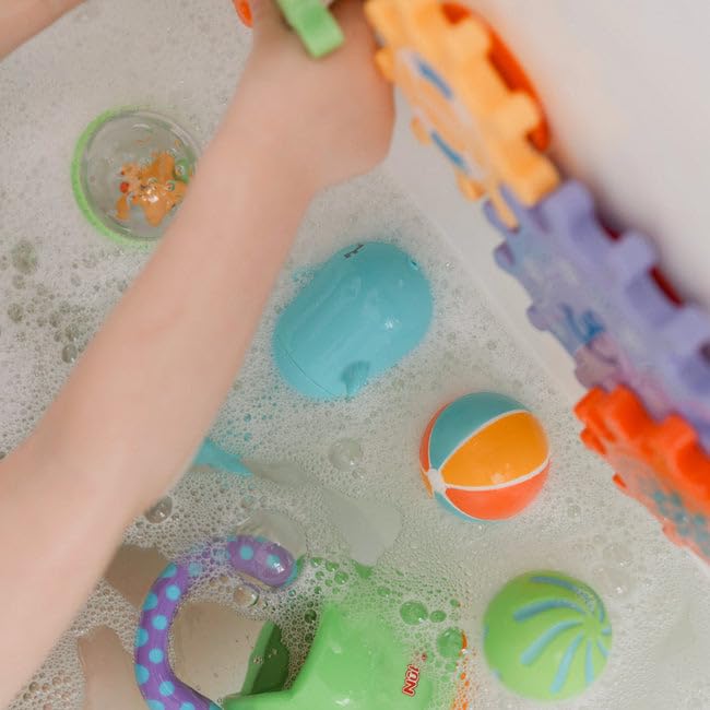 Nuby Bath Cogs Baby Bath Toy - Spinning Cogs for Sensory Play, 12 Months+