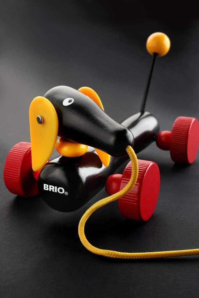 BRIO Dachshund Sausage Dog Pull-Along Toy - Promotes Motor Skills | FSC Wood | Ages 12 Months+