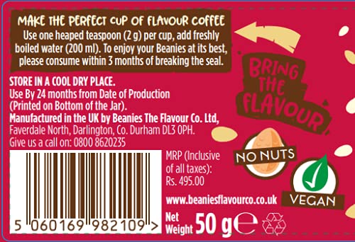 Beanies - Amaretto Almond Flavour Instant Coffee (50g) 8