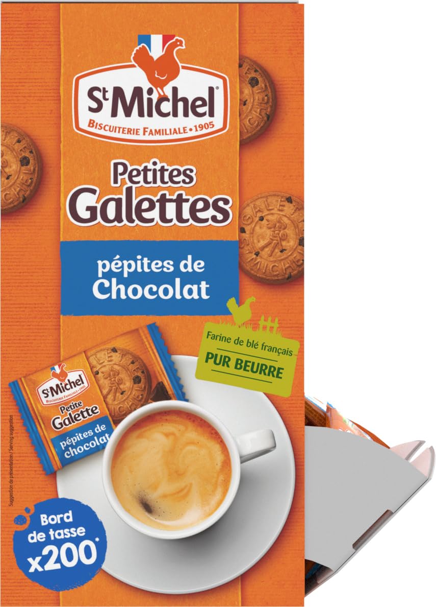 St Michel - Small Pure-Butter & Chocolate Chips French Galettes - Coffee Size
