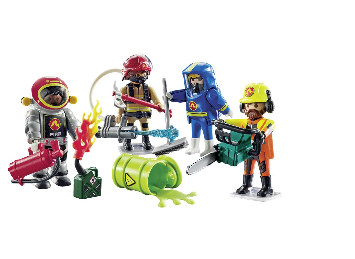 Playmobil 71468 My Figures: Fire Rescue Playset - Personalized Action Figures with Detachable Accessories for Kids 5+