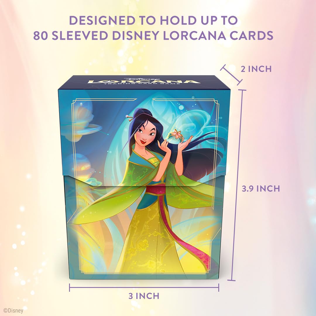 Ravensburger Disney Lorcana Deck Box - Fabled Set 9 Mulan and I2I Art