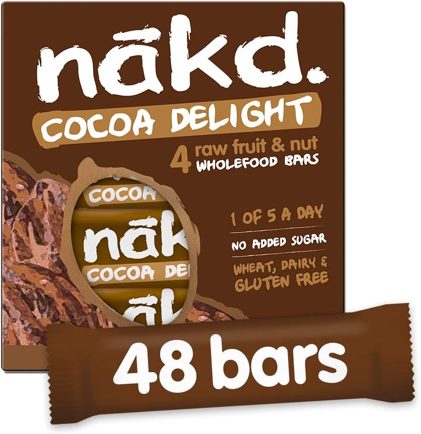Nakd Cocoa Delight 35g Bar - Case of 48 (12 x 4) - All Natural Vegan Snack