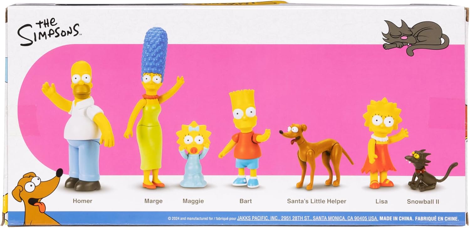 The Simpsons 2.5" Action Figure Scaled Multipack - Poseable Family Set with Pets 3