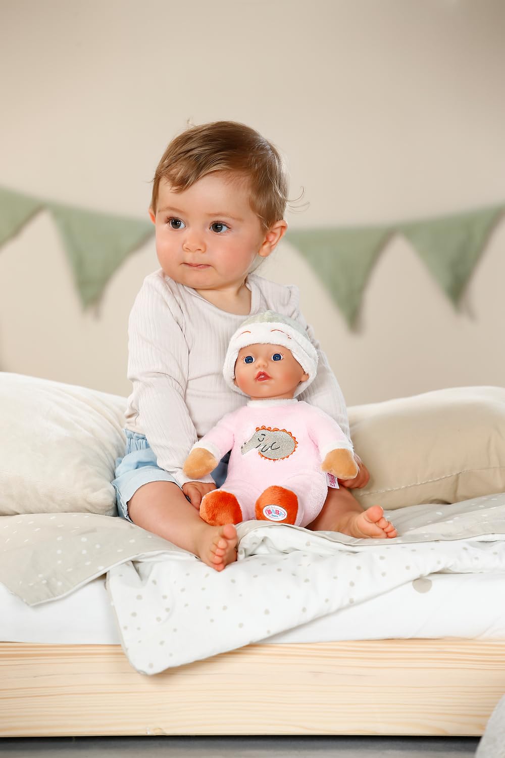 BABY born for Babies Soft Doll Sleepy Rose 30cm with Integrated Rattle | Washable 4