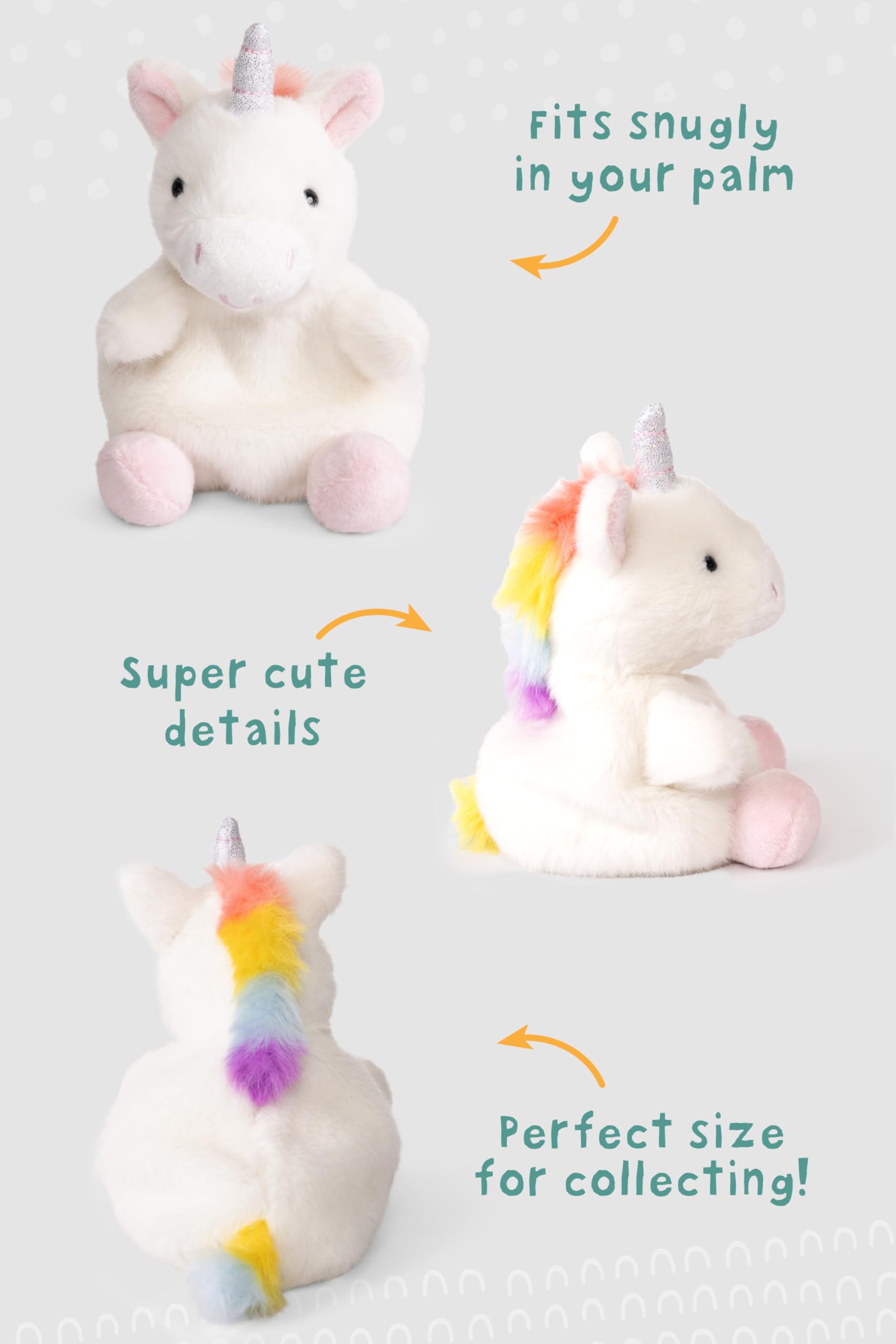 Living Nature Little Snugglies White Unicorn Plush Toy - Soft Stuffed Animal for Kids 0+ 2