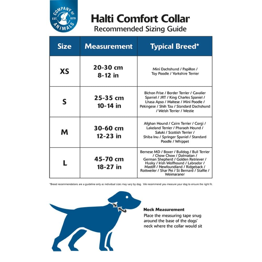 Halti Collar - Small Size Black | Reflective 3M Scotchlite | Neoprene-Padded Nylon 5